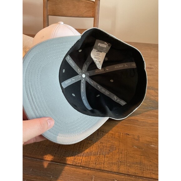 Lot Mens Golf Hots Caps PUMA Small Mediums White Black Gray Fitted Stretch - Picture 7 of 9